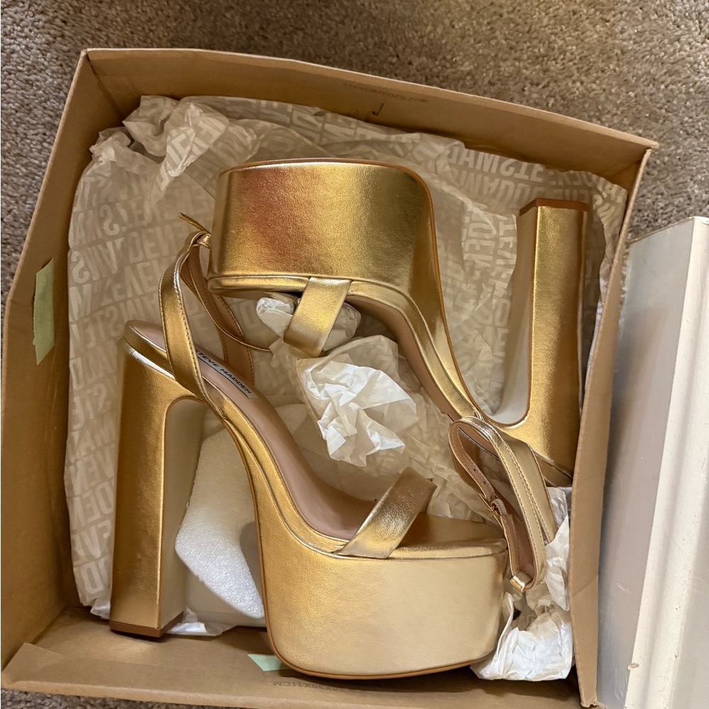 Gold Platform Heels